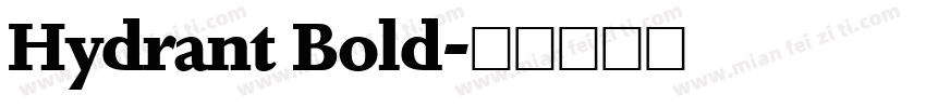 Hydrant Bold字体转换